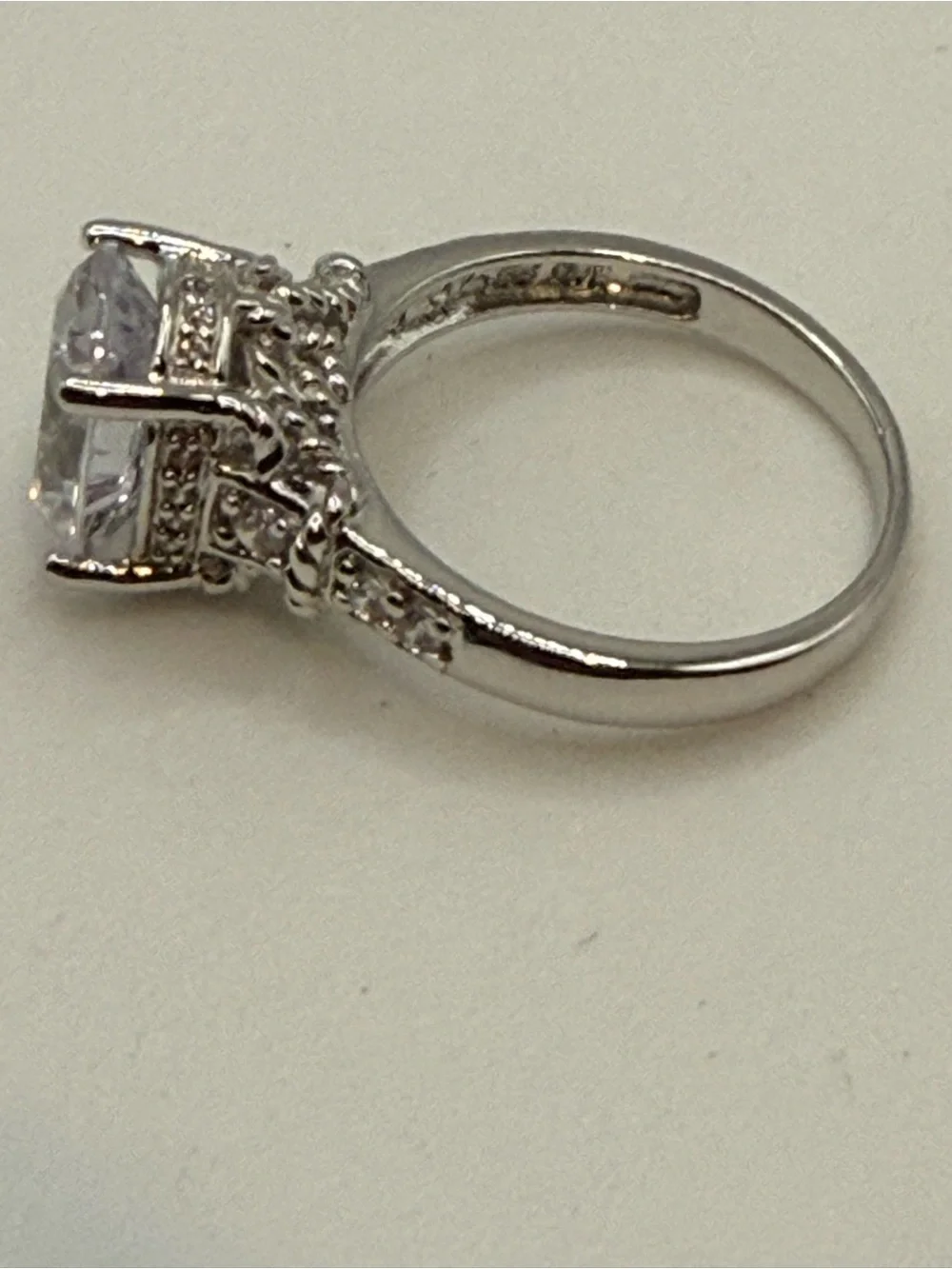 New Designer Sterling Silver‎ Cocktail Ring size 7